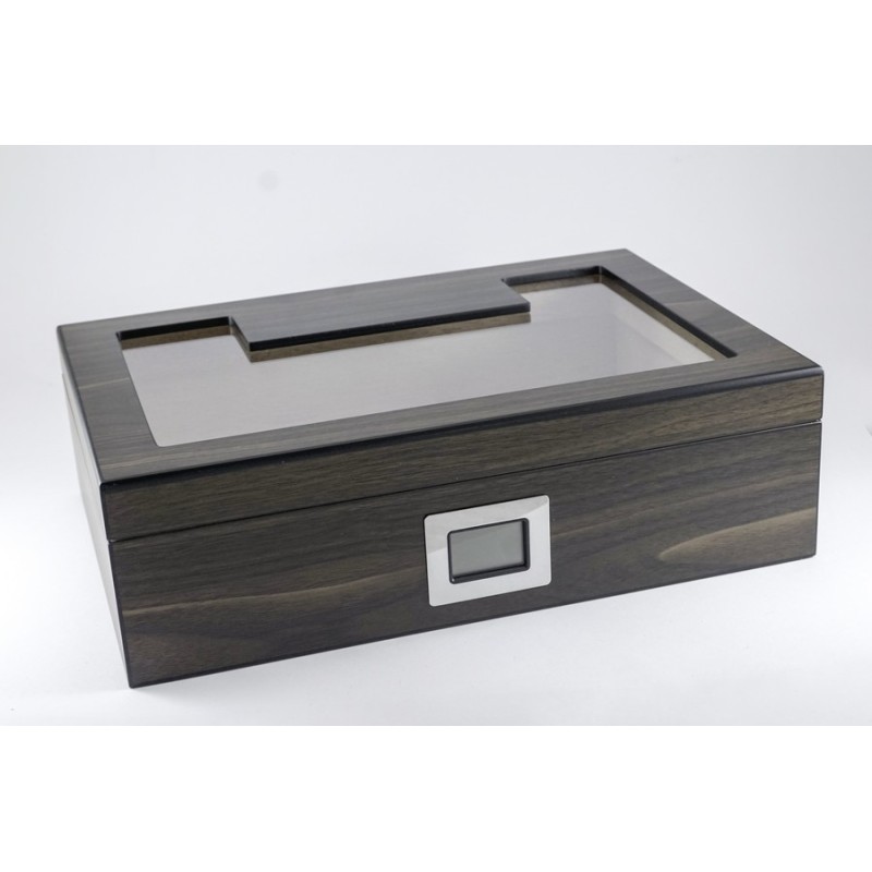 HUMIDOR LUBINSKI ACRILICO NOCE MATT CON VETRO HUMIDOR LUBINSKI ACRILICO NOCE MATT CON VETRO