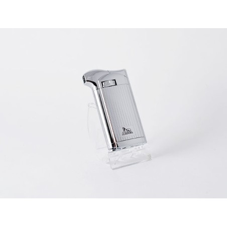 ACCENDINO LUBINSKI PER PIPA PIPER'S DELIGHT PIEZO - CROMO LINEE VERTICALI CON PIGINO/CURAPIPE