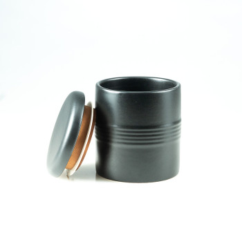 VASO PORTATABACCO SAVINELLI ROLLING CERAMICA NERA