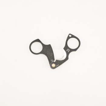 FORBICI TAGLIASIGARI FOX FIGARO INOX BLACK IDRO STONEWASH - CUSTODIA CUOIO NERO