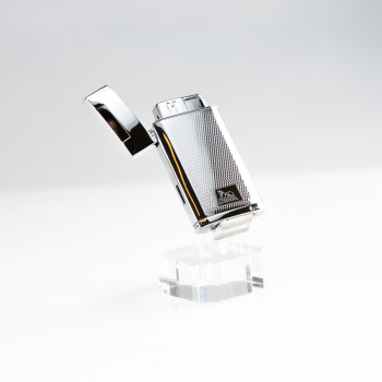 ACCENDINO LUBINSKI TORINO JET FLAME - CROMO GRANA DI RISO CON BUCASIGARI