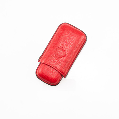 PORTASIGARI DA TASCA CARTUJANO TOSCANO ROSSO RUBINO PROFILI SCURI 2 POSTI