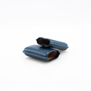 PORTASIGARI DA TASCA CARTUJANO TOSCANO AZZURRO SAFFIANO 2 POSTI