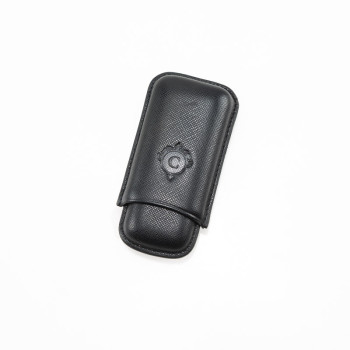 PORTASIGARI DA TASCA CARTUJANO TOSCANO NERO SAFFIANO 2 POSTI