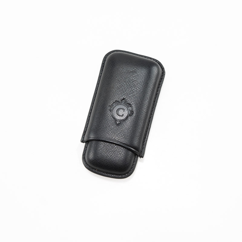 PORTASIGARI DA TASCA CARTUJANO TOSCANO NERO SAFFIANO 2 POSTI