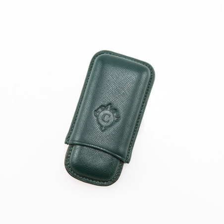 PORTASIGARI DA TASCA CARTUJANO TOSCANO VERDE SAFFIANO 2 POSTI