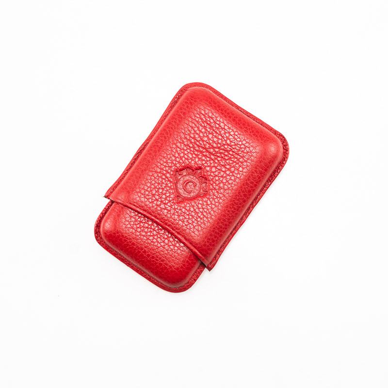 PORTASIGARI DA TASCA CARTUJANO TOSCANO ROSSO RUBINO 3 POSTI