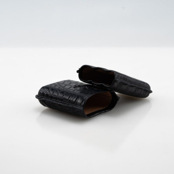 PORTASIGARI DA TASCA CARTUJANO TOSCANO COCCODRILLO BLU 3 POSTI