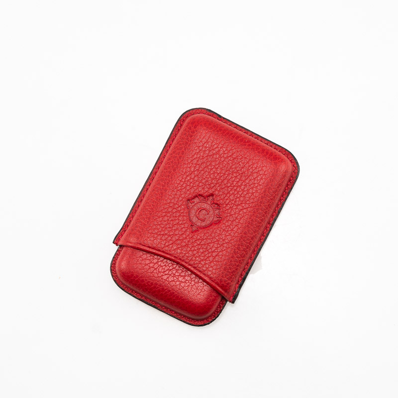 PORTASIGARI DA TASCA CARTUJANO TOSCANO ROSSO RUBINO PROFILI SCURI 3 POSTI