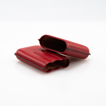 PORTASIGARI DA TASCA CARTUJANO TOSCANO ROSSO RUBINO PROFILI SCURI 3 POSTI