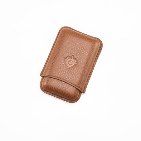 PORTASIGARI DA TASCA CARTUJANO TOSCANO COLOR CUOIO SAFFIANO 3 POSTI