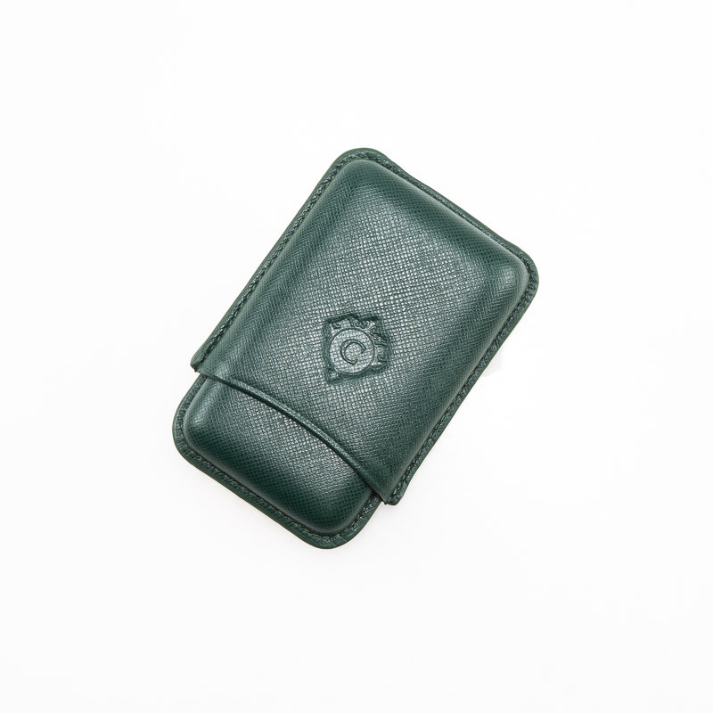 PORTASIGARI DA TASCA CARTUJANO TOSCANO VERDE SAFFIANO 3 POSTI