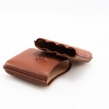 PORTASIGARI DA TASCA CARTUJANO TOSCANO COLOR CUOIO 4 POSTI