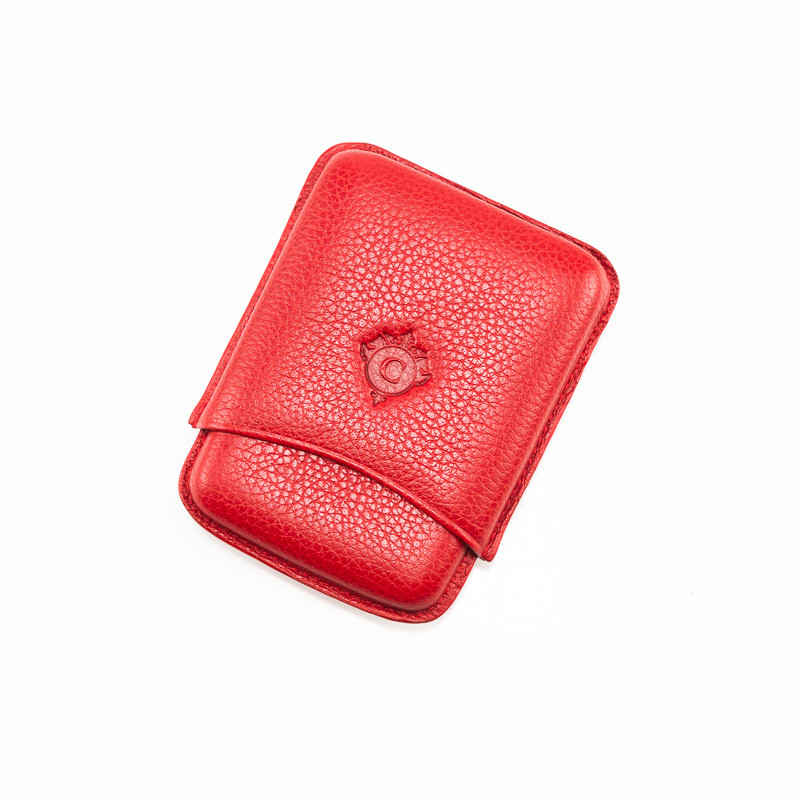 PORTASIGARI DA TASCA CARTUJANO TOSCANO ROSSO RUBINO 4 POSTI