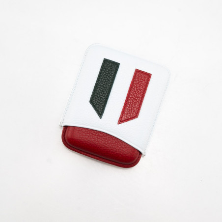 PORTASIGARI DA TASCA CARTUJANO TOSCANO ITALIA BIANCO E ROSSO 4 POSTI