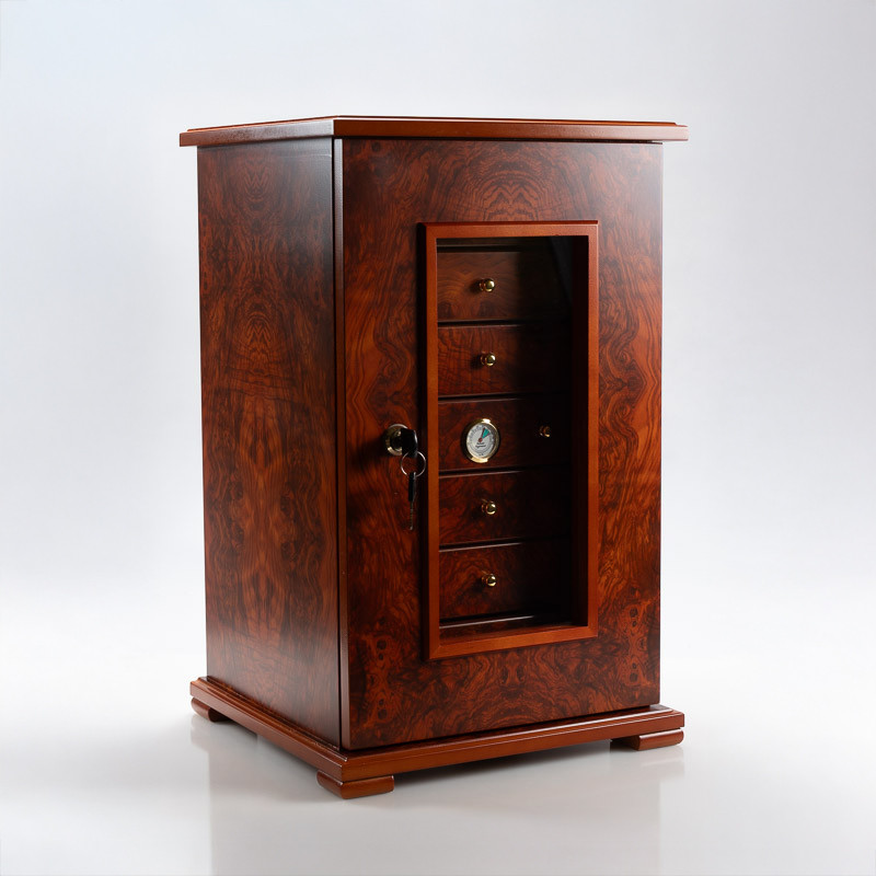 VETRINA LUBINSKI 7 CASSETTI RADICA OLMO