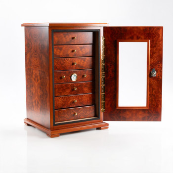 VETRINA LUBINSKI 7 CASSETTI RADICA OLMO