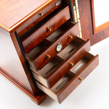 VETRINA LUBINSKI 5 CASSETTI RADICA OLMO