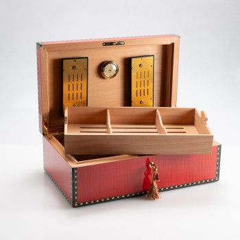 HUMIDOR ELIE BLEU SYCOMORE ONDÉ ROUGE