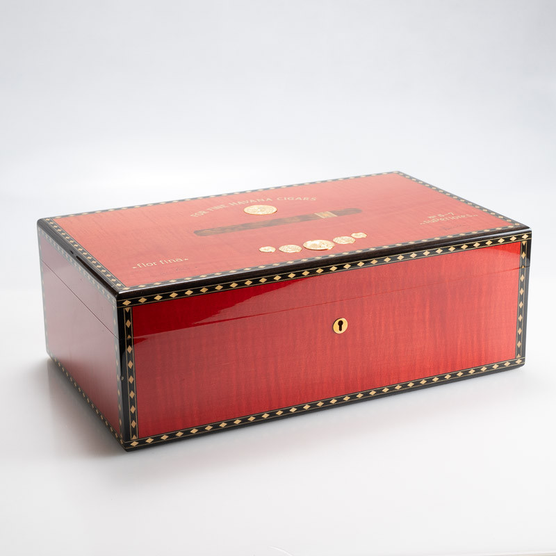 HUMIDOR ELIE BLEU SYCOMORE ONDÉ ROUGE