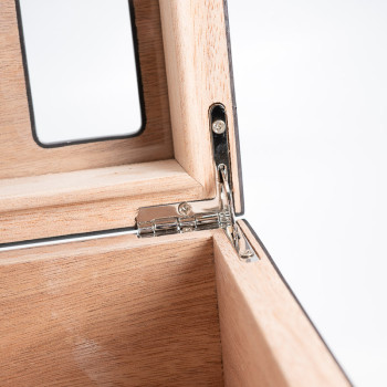 HUMIDOR LUBINSKI CON SET CIGAR EBANO MATT - CON VETRO