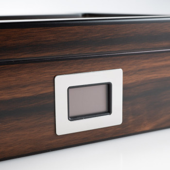 HUMIDOR LUBINSKI CON SET CIGAR EBANO MATT - CON VETRO