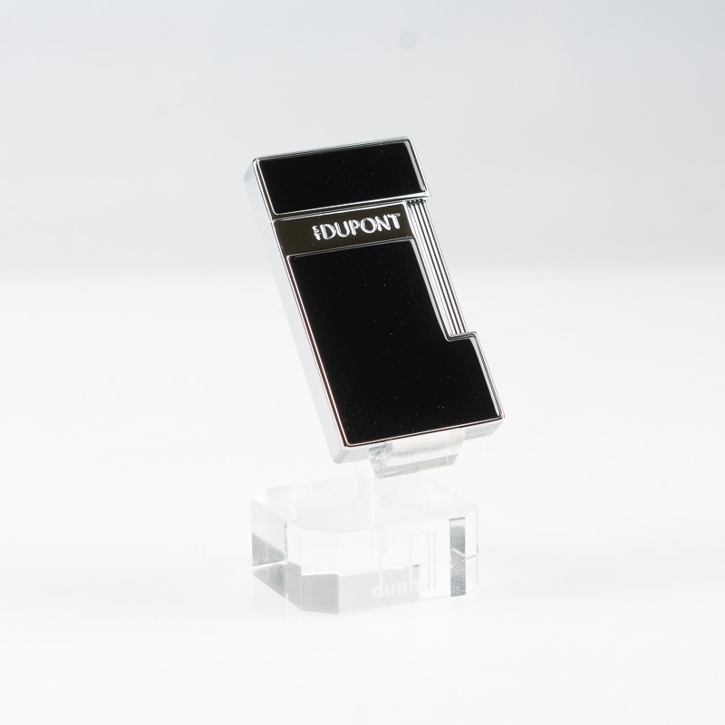 ACCENDINO DUPONT SLIMMY LACCATO NERO - FINITURE CROMATE