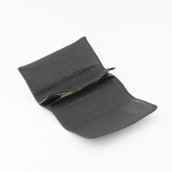 BUSTA PORTATABACCO LUBINSKI AVVOLGIBILE PICCOLA NAPPA NERA