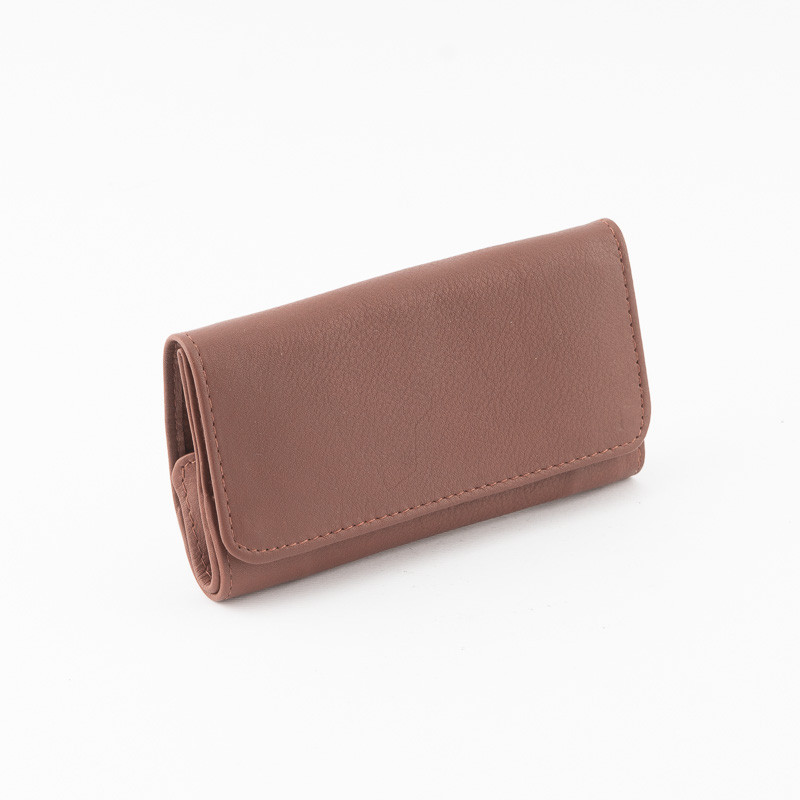 BUSTA PORTATABACCO LUBINSKI AVVOLGIBILE PICCOLA NAPPA COGNAC