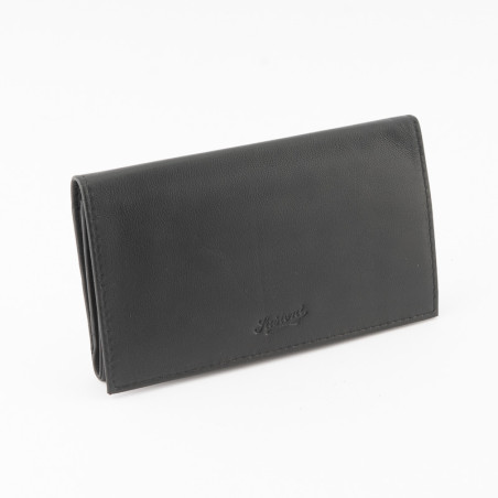 BUSTA PORTATABACCO SASIENI ROLL UP NAPPA NERA