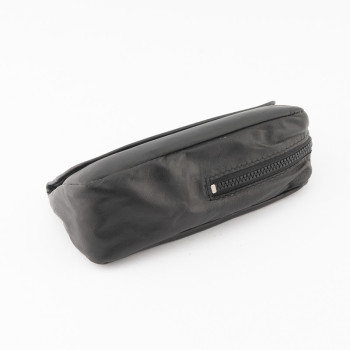 BUSTA PORTAPIPE SASIENI BOX NAPPA NERA 2 BOTTONI