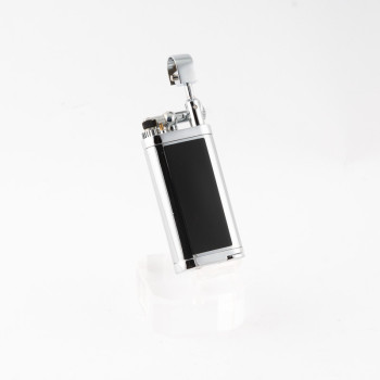 ACCENDINO LUBINSKI PER PIPA PROFESSOR - NERO E CROMO CON PIGINO