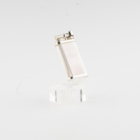 ACCENDINO DUNHILL UNIQUE BARLEY SILVER PLACCATO ARGENTO GRANA DI RISO - VALVOLA PIPA