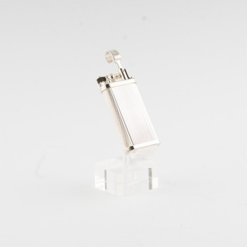 ACCENDINO DUNHILL UNIQUE BARLEY SILVER PLACCATO ARGENTO GRANA DI RISO - VALVOLA PIPA