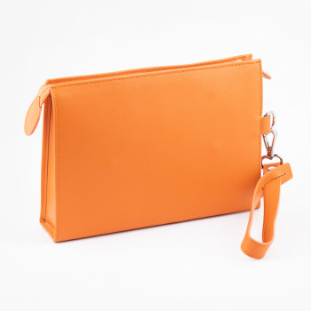 POCHETTE PORTASIGARI CARTUJANO CON FIASCHETTA ARANCIONE SAFFIANO