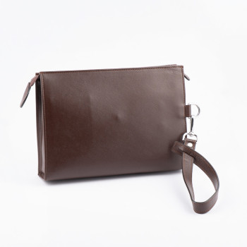 POCHETTE PORTASIGARI CARTUJANO CON PORTA-ACCESSORI ESTRAIBILE TESTA DI MORO SAFFIANO