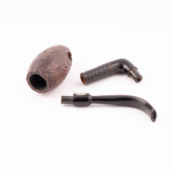 PIPA RODATA ROPP FULL BENT EGG - CANNELLO RIVESTITO PARZ. CUOIO